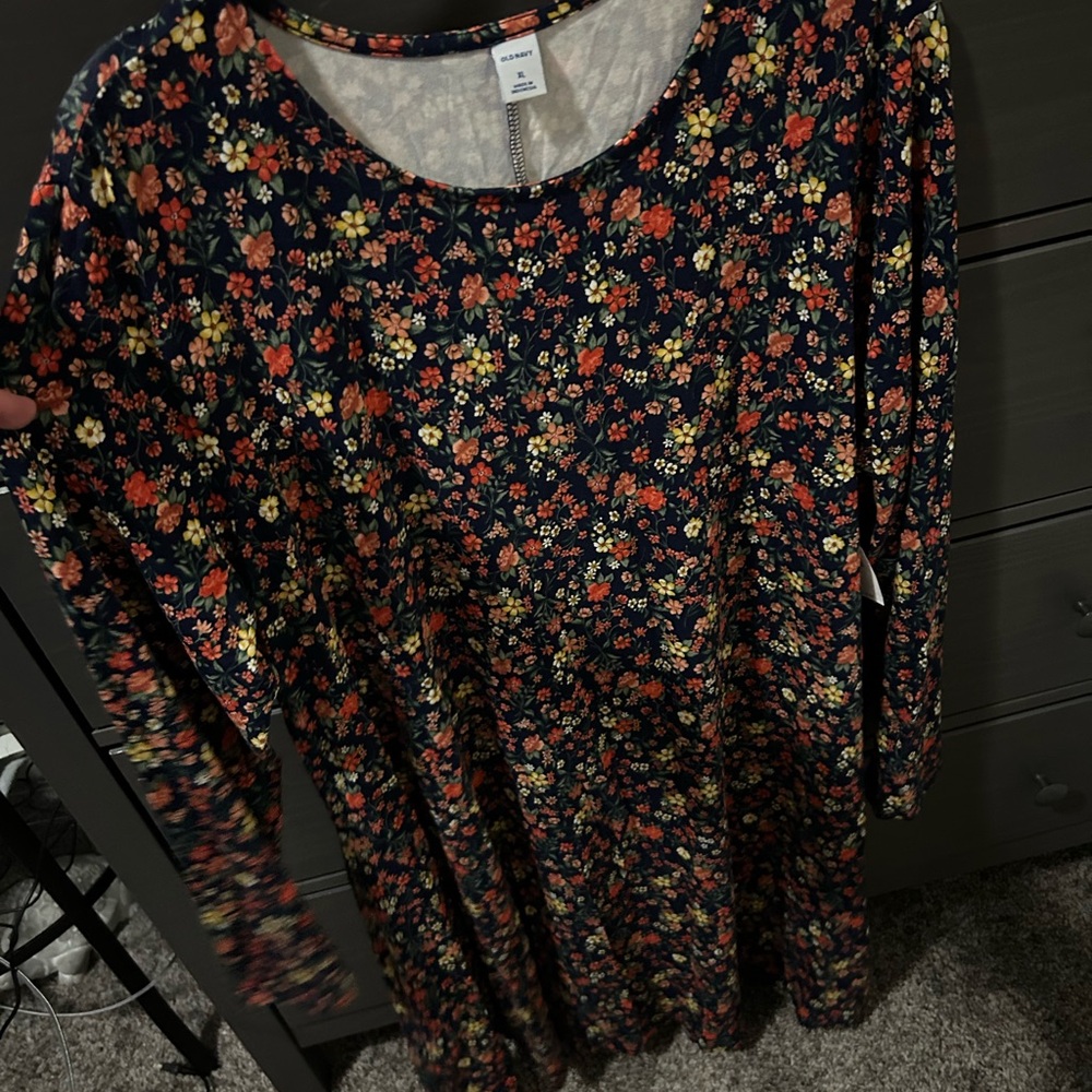 Old Navy floral Long Sleeve cotton dress